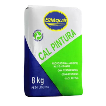 Cal de Pintura e Reboco Natural Branco Silaqua 8kg