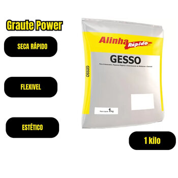 Gesso Seca Rápido Reparos Artenasal Cola Branco 1kg