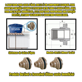 Adaptador Com Flange Soldavel Marrom 20x1/2 Caixa Dágua