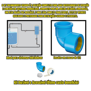 Kit Vedação Rosca Latão Plug Fita para Vedar