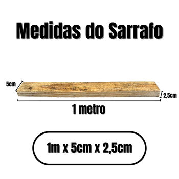 Kit 10 Sarrafo 1,00mx5cmx2,5cm Madeira Pinus Seca e Bruta