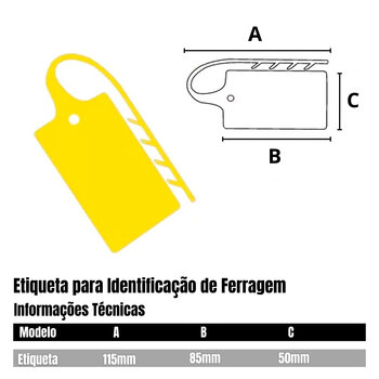 Etiquetas para Identificação de Ferragens Construção 20 Unidades