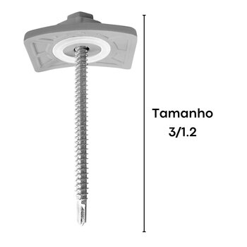 30x Parafusos Autobrocantes Vedação e Fixação Cor Cinza