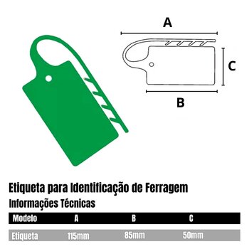 Etiquetas para Identificação de Ferragens Construção 20 Unidades