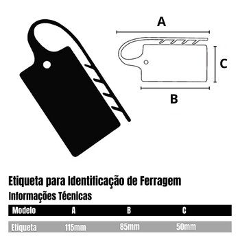 Etiquetas para Identificação de Ferragens Construção 20 Un