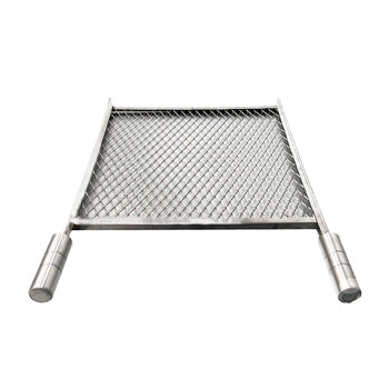 Grelha Churrasco Inox 40x40 Tela Chapa Expandida Sem Emenda