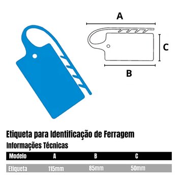 Etiquetas para Identificação de Ferragens Construção 50 Un