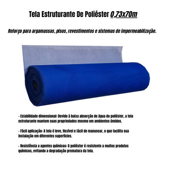 Tela Estruturante De Poliéster Rolo Malha 0,73x70m