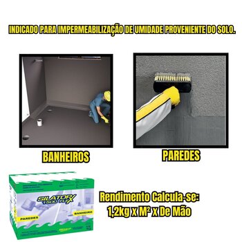 Revestimento Piscina Proteção Impermeável Vedação 2un 18kg