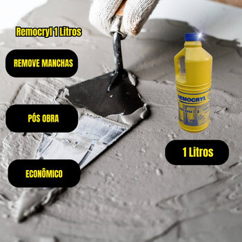 Kit 2 Remocryl 1Lt Fim De Obra Tira Manchas Cimento Rejunte