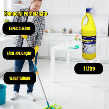 Kit 2 Solução de Limpeza para Porcelanato Remocryl 1Lt