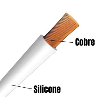 Fio Cabo De Silicone 0,75mm² Alta Temperatura 200ºc, 5 Mts