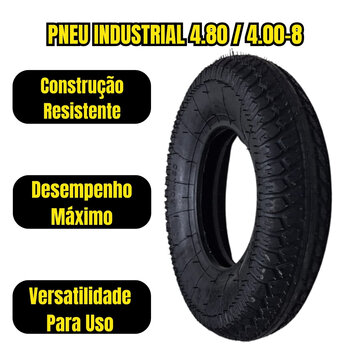 Kit 2 Pneu 4.80/4.00-8 P/ Carretinha Moto Reboque