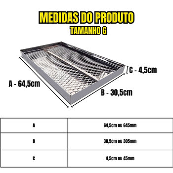 Escorredor Gordura 64,5X30,5 Batata Louça Aço Inox Brilhante