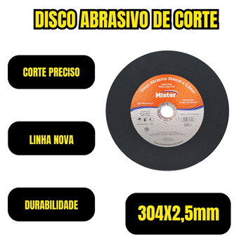 Kit 2 Disco de Corte Fino Abrasivo 304x2,5mm Ferramentas