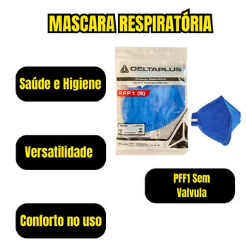 Máscara Pff1 Delta Plus Proteção Respiratória Ca 38502 50un