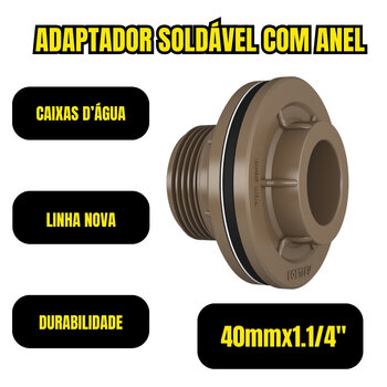 Adaptador Soldável Para Caixa Dágua Com Flange 40x1.1/4