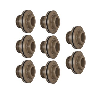 8x Adaptador Flange 40mm (1.1/4) (marrom) Para Caixa Dágua