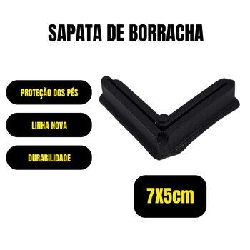 Kit 4 Sapata Pé De Fogão Fritador Ou Mesa Industrial 70x50mm