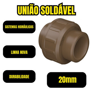 Kit 3 Unidades União Soldavel Fortlev 20mm = 1/2