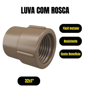 Kit 20 Luva Soldavel Rosca Fortlev Pvc 32X1