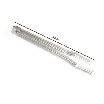 Kit Espetos Para Churrasco 50cm Inox Com Pegador De Carnes