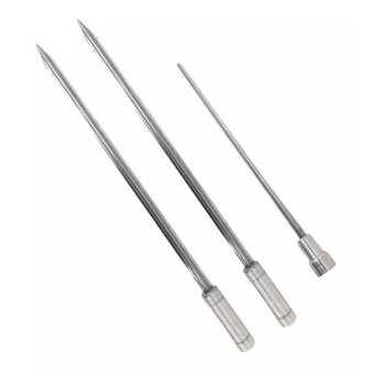 3x Espetos Espada/coração De Inox Lâmina 70cm Para Churrasco