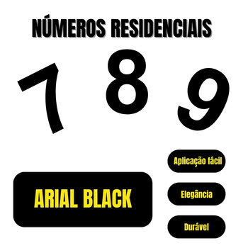 Número Residencial 9 Preto Epóxi 20cm Corte a Laser