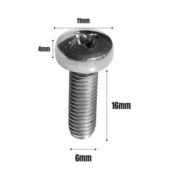 Parafuso M6x16mm Inox 304 Phillips 10 Peças Panela, Maquina