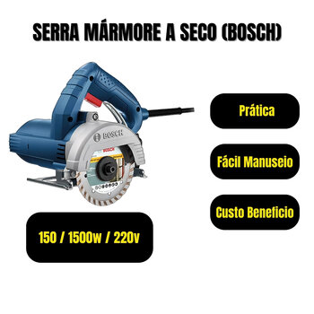 Serra Mármore a Seco Bosch GDC 150 Titan 1500W 220V