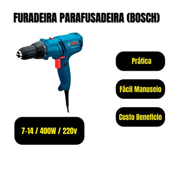 Furadeira parafusadeira elétrica de 10mm Bosch GSR 7-14 400W