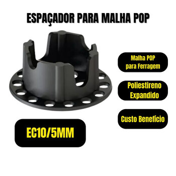 Espaçador Para Malha Pop Ferro Aço Eps 10/05mm C/ 100 Pçs