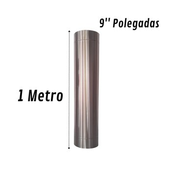 Kit 2 Dutos de 9 Polegadas Inox 304 Chaminé Lareiras