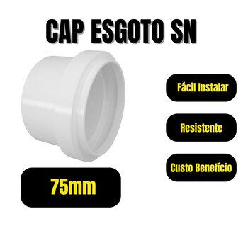 Caps Tampa Para Esgoto 75mm 2,95 Polegadas