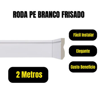 Barras Rodapé De Poliestireno Frisado 10cm Altura 2 Metros