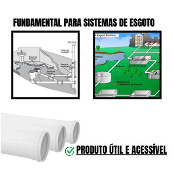 Cano Tubo Pvc Esgoto Branco 50mm 6 Metros Hidráulico