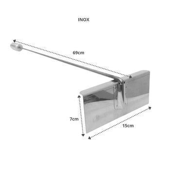 Kit Inox Gaveta Cinzas, Rodo Limpeza, Fornos, Churrasqueiras