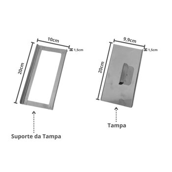 Kit Inox Gaveta Cinzas E Pá Cinzas, Para Churrasqueiras