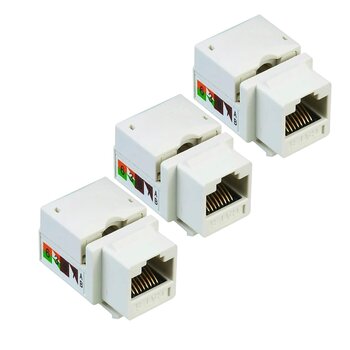 Kit 25 Conector Keystone Cat5e Fêmea Rj45 Tomada Original