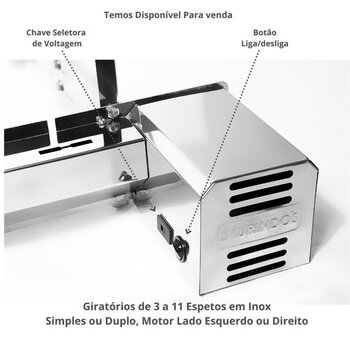 4 ENGRENAGEM NYLON E ROSCA SEM FIM PARA MOTOR GRILL GIRATORIO