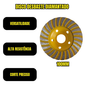 Kit 3 Disco De Desbaste Diamantado Para Concreto 100mm