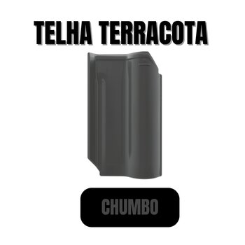 Caixa Telha Terracota Chumbo Telhado Decoração 9 Unidades