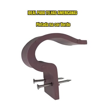 Fixa Telha Para Telha Americana, Bordo, Fixador, 100 Unid