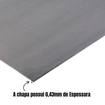 Chapa De Aço Galvanizado 3000x1200x0,43mm Retangular