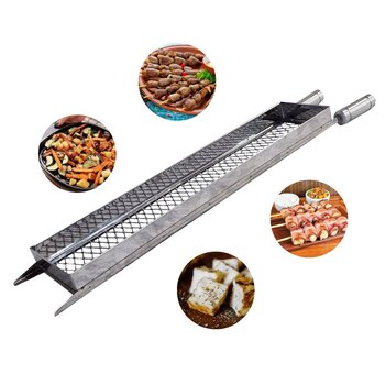 Grelha Cesto Inox Frango, Legumes, Coração, Churrasco 78cm G