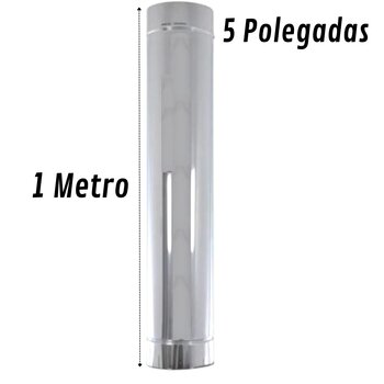 Duto Inox 430 5 Polegadas Chaminé Para Fornos Churrasqueiras