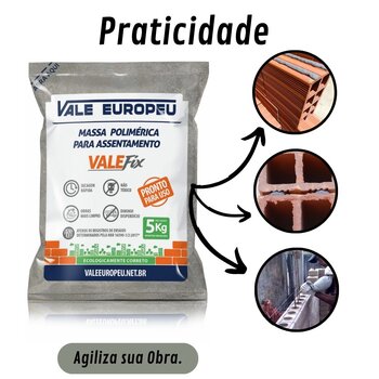 Kit 4 Massa Polimérica (Embalagem De 5 Kg) Blocos e Tijolos