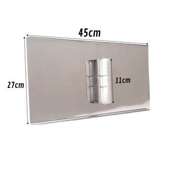 Tampa De Inox Para Fogão A Lenha 47x25cm Campeiro