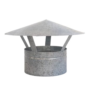 Chapéu Chinês P/ Duto 12 Polegadas, Galvanizado, Forno Iglu