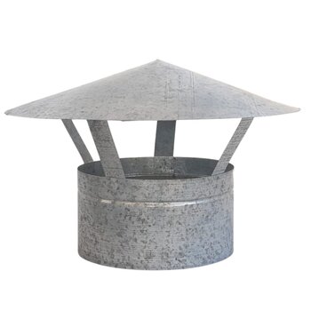 Chapéu Chinês P/ Duto 8 Polegadas, Galvanizado, Forno Iglu